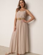 rosa Rochie Bej cu Curea Chrysaleia
