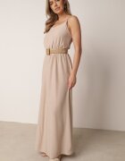 rosa Rochie Bej cu Curea Chrysaleia