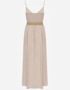 rosa Rochie Bej cu Curea Chrysaleia