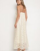 rosa Rochie Bej cu Viscoză Croială trapezoidală cu bretele Silarelle