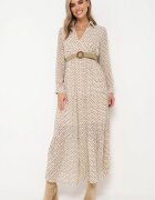 rosa Rochie Bej deschis Cu curea Deinene