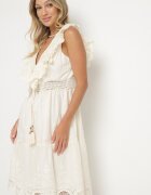 rosa Rochie Bej Evazată Midi Euphina