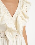 rosa Rochie Bej Evazată Midi Euphina