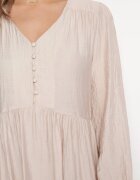 rosa Rochie Bej Fason cutie Maxi Decorată cu cusături și nasturi Kedora