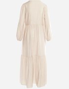 rosa Rochie Bej Fason cutie Maxi Decorată cu cusături și nasturi Kedora