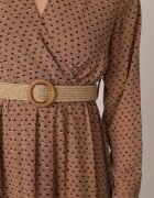 rosa Rochie bej închis Cu curea Deinene
