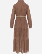 rosa Rochie bej închis Cu curea Deinene