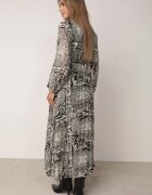 rosa Rochie Bej-Negru Evazată cu cordon Gylten