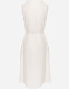 rosa Rochie Bej Trapez cu Cordon Legat Brystia