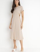 rosa Rochie bejă de bumbac Chipih