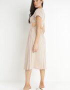 rosa Rochie bejă de bumbac Chipih
