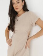 rosa Rochie bejă de bumbac Chipih