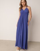rosa Rochie Bleumarin Evazată Maxi cu Legătură la Gât Cathenia