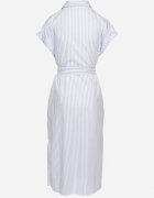 rosa Rochie cămașă albastră din bumbac cu o curea din material textil în talie Nelarinda