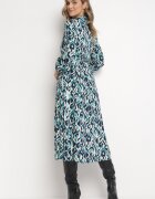 rosa Rochie cămașă albastră Midi cu cordon legat Evalyn