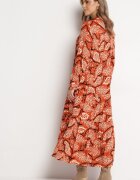 rosa Rochie Cămașă Portocalie cu flori Zari