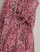 rosa Rochie cămașă roșie din bumbac leopard cu cordon Melinettia