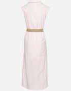 rosa Rochie Cămașă Roz deschis din bumbac cu elastic în talie și curea cu cataramă Xalorea