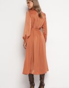 rosa Rochie cămașă Roz Maxi cu Curea Legată Isylie