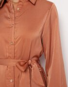 rosa Rochie cămașă Roz Maxi cu Curea Legată Isylie