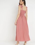 rosa Rochie Cloche Roz închis cu bretele care se leagă cu șliț Kalora