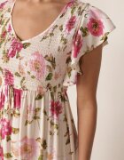 rosa Rochie cloș maxi bej deschis din viscoză cu imprimeu floral Unadis