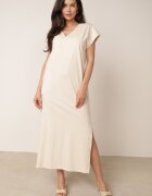 rosa Rochie din bumbac oversize cu buzunare Thaelusa Bej