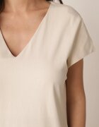 rosa Rochie din bumbac oversize cu buzunare Thaelusa Bej
