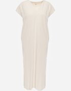 rosa Rochie din bumbac oversize cu buzunare Thaelusa Bej