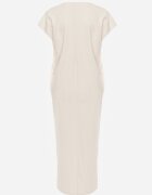 rosa Rochie din bumbac oversize cu buzunare Thaelusa Bej
