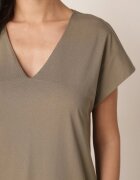 rosa Rochie din bumbac oversize cu buzunare Thaelusa Bej închis