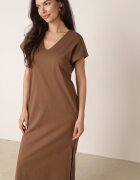 rosa Rochie din bumbac oversize cu buzunare Thaelusa Maro