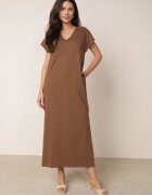 rosa Rochie din bumbac oversize cu buzunare Thaelusa Maro