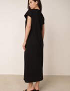 rosa Rochie din bumbac oversize cu buzunare Thaelusa Neagră