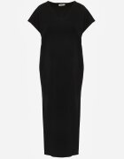 rosa Rochie din bumbac oversize cu buzunare Thaelusa Neagră