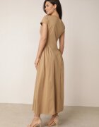 rosa Rochie din viscoză ajustată cu cusături Perusa Bej