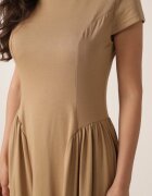 rosa Rochie din viscoză ajustată cu cusături Perusa Bej