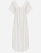 rosa Rochie din viscoză evazată cu strasuri Hekoreia Albă