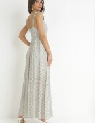 rosa Rochie din viscoză Verde Maxi cu bretele late cu elastice subțiri Dayani