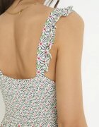 rosa Rochie din viscoză Verde Maxi cu bretele late cu elastice subțiri Dayani