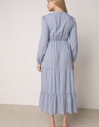 rosa Rochie Evazată Albastră cu Dantelă Brightyn