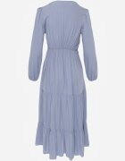 rosa Rochie Evazată Albastră cu Dantelă Brightyn