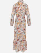 rosa Rochie Evazată Albastru Deschis cu flori cu volane Remari