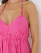 rosa Rochie fuchsia Evazată Maxi cu legătură la gât Cathenia