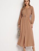 rosa Rochie Lejeră Maxi Maro deschis cu nasturi și curea cu cataramă decorativă Liriti