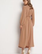 rosa Rochie Lejeră Maxi Maro deschis cu nasturi și curea cu cataramă decorativă Liriti