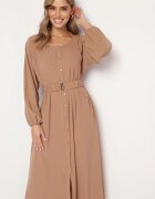 rosa Rochie Lejeră Maxi Maro deschis cu nasturi și curea cu cataramă decorativă Liriti