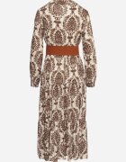 rosa Rochie Maro Vâscoză tip plic stil boho cu cordon textil cu cataramă Rinovia