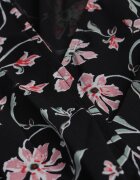 rosa Rochie Neagră Maxi cu elastic în talie și poale plisate Danora