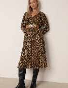 rosa Rochie petrecută Maro cu Vâscoză cu imprimeu leopard cu curea și elastic în talie Annilora